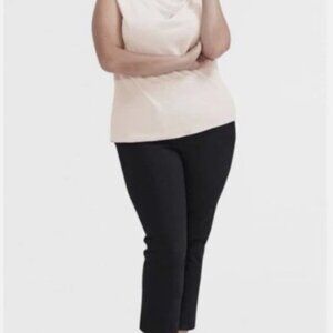 MM Lafleur 1X Womens Black Everstretch Oshima Kick Flare pant